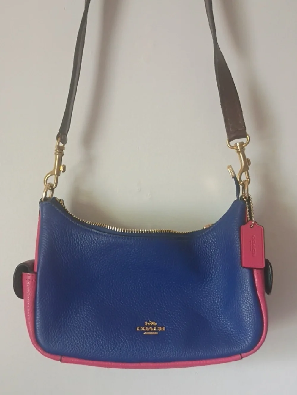 Coach Pennie Shoulder Bag 25 in colorblock sport blue. Style No: C6816